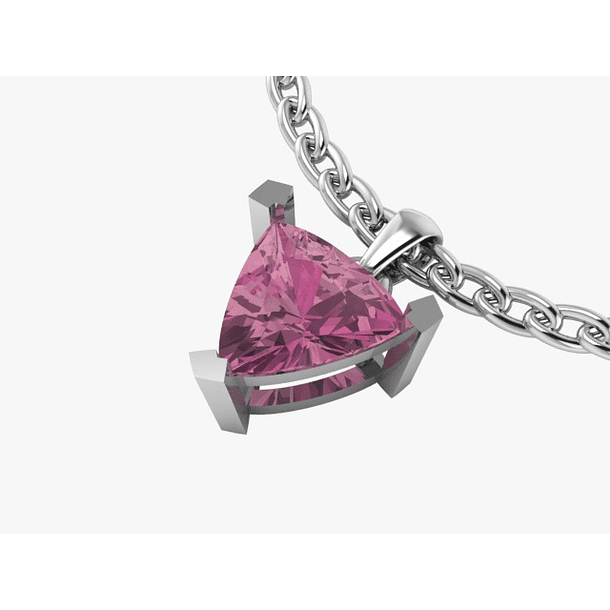 Dije de plata ley925 con Cuarzo lavanda-7x7mm 