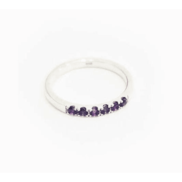 Anillo media churumbela con baño de oro amarillo. Talla 7 