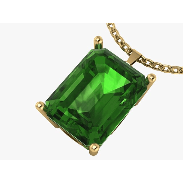  Dije con Esmeralda corte baguette de 8.3x4.7mm en Plata ley 925 $3,215 