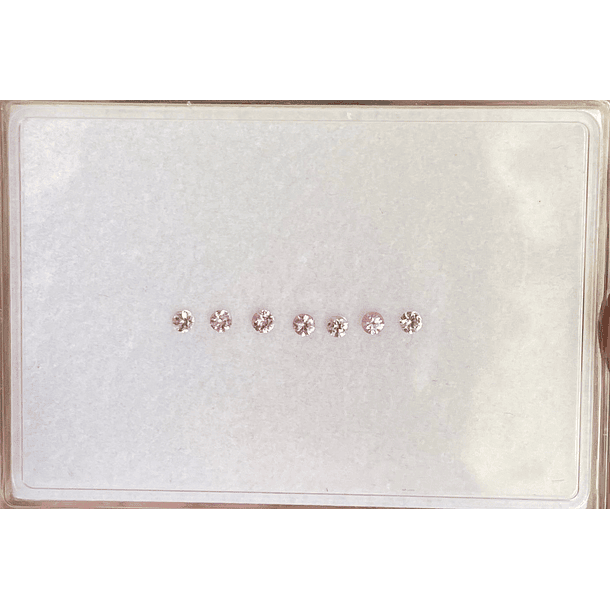 Lote de zafiros rosas redondos de 3mm-0.95ct 