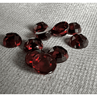 Par de Granate Rojo-2.86ct-5.8mm.c/rosa redondo-alta 2