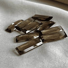 Par de Cuarzo Ahumado-12.00ct-25x9.8mm-c/baguette-alta  1