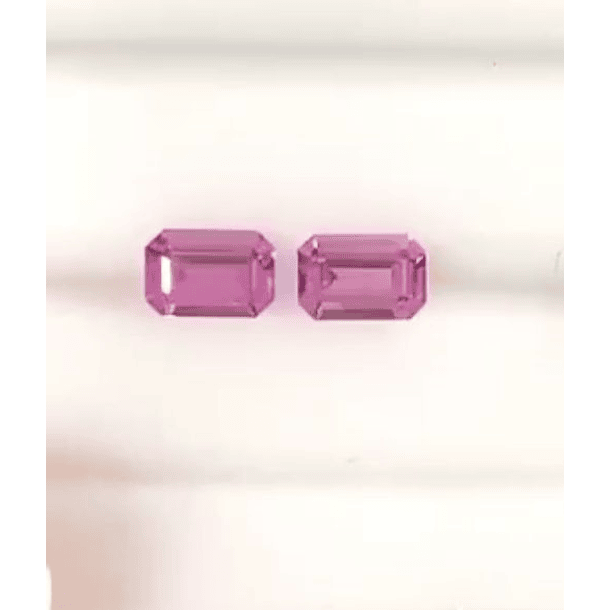Par de zafiros rosas-1.04ct-5.9x4mm 