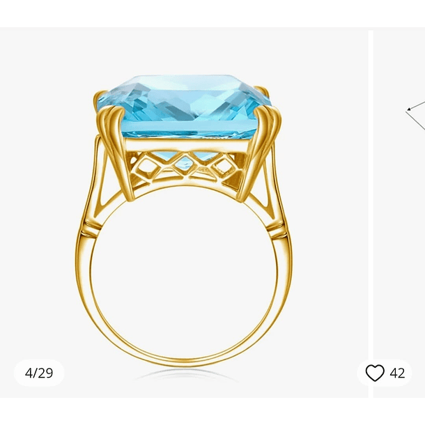 Anillo en plata con talla 8.5 con ametrino corte Octágono cóncavo 