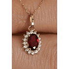 Juego de joyería, anillo dije y aretes con Topacio Suizo corte oval en oro blanco de 14k  2