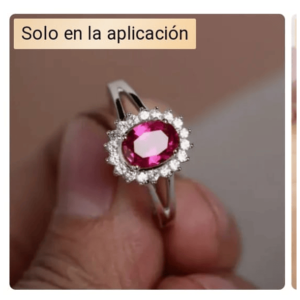 Anillo lady di en oro blanco de 14k con zafiro azul y moissanitas de 2mm en talla 5 