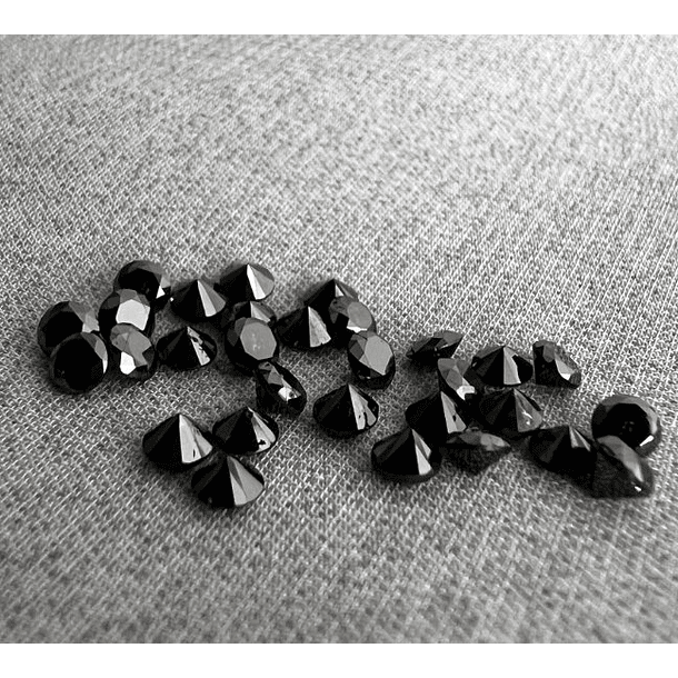 Lotde de 4 Diamantes negros-0-03ct-2x2x1.3mm 