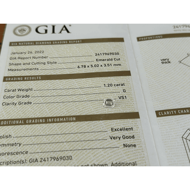 Diamante natural-1.20ct-6.78x5.02mm-calidad VS1-G-c/smeralda  