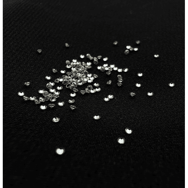 Lote de moissantas-2 piezas en corte pera-3x2mm - 4 piezas redondas de 2mm - 10 piezas redondas de 1mm 