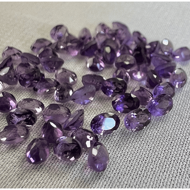 Lote de 6 Amatistas-0.075ct-3x2mm 