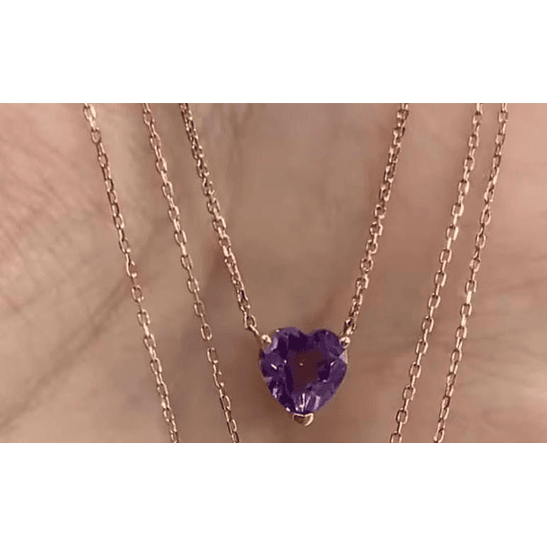  Dije solitario sin cadena en oro amarillo de 14k con Topacio London Blue corazón 8.3x8.1mm 