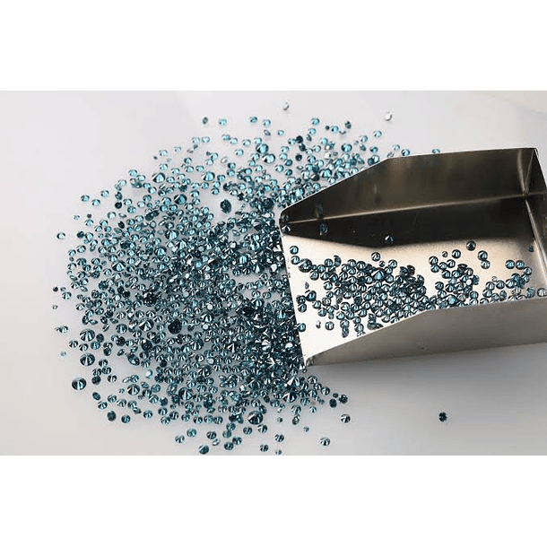 Lote de 140 Moissanitas azul rey-0.014ct-1.5mm 