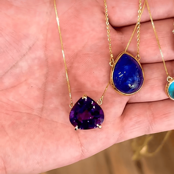 Gargantilla con Amatista certificada por GIA 