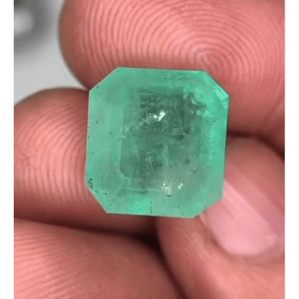 Pedido especial: Esmeralda menta colombiana-9.60ct-13x12mm-calidad AA 