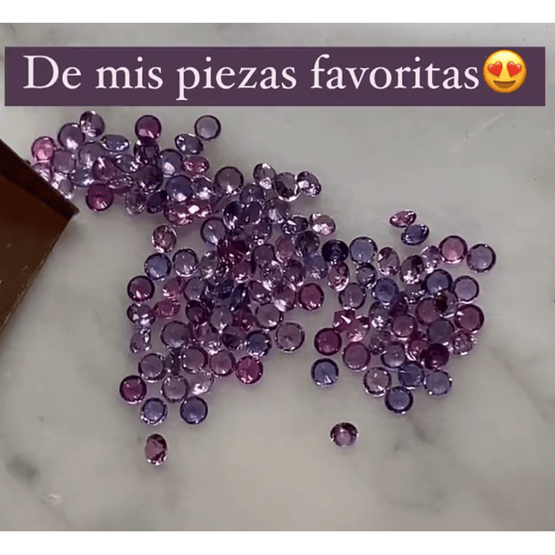 Lote de Zafiros morados-3mm 