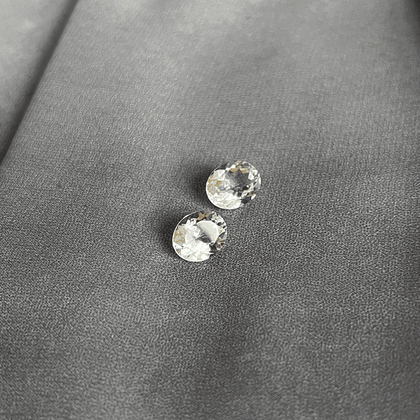 Par de Topacio Blanco-11.295ct-11.9x9.7x6mm 
