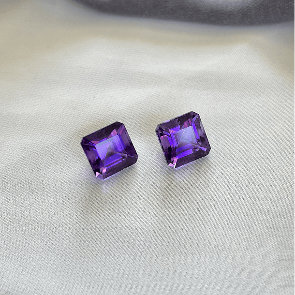 Par de Amatistas GIA-6.91-7.11ct-11.23x11.21x8.70-11.39x11.28x8.72mm 