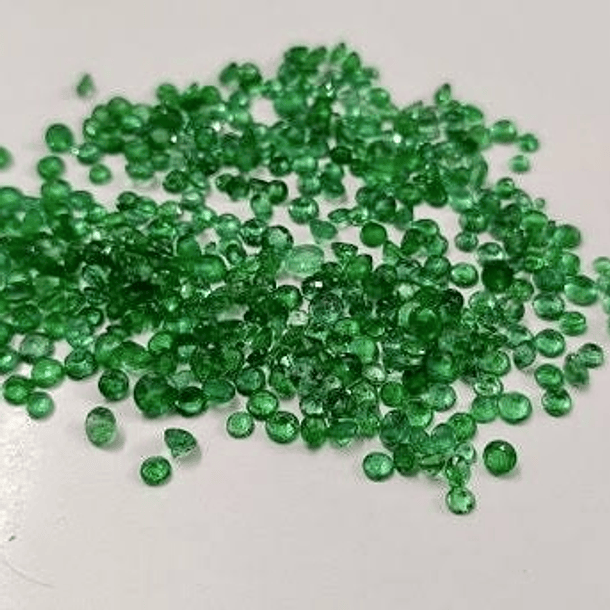 Lote de Esmeraldas-0.02ct-2mm 