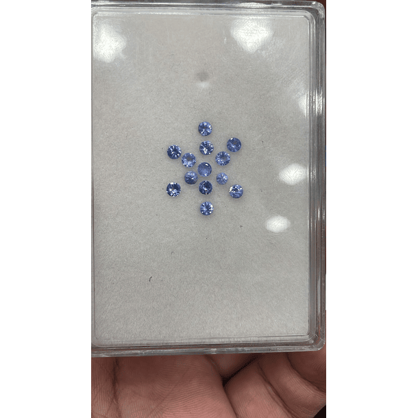 Par de tanzanitas de 3mm 