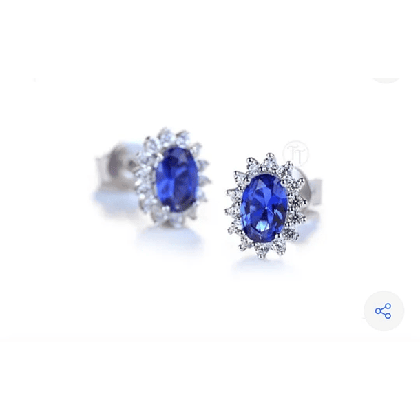 Aretes con halo brillante en oro de 18k, morganitas y moissanitas. 