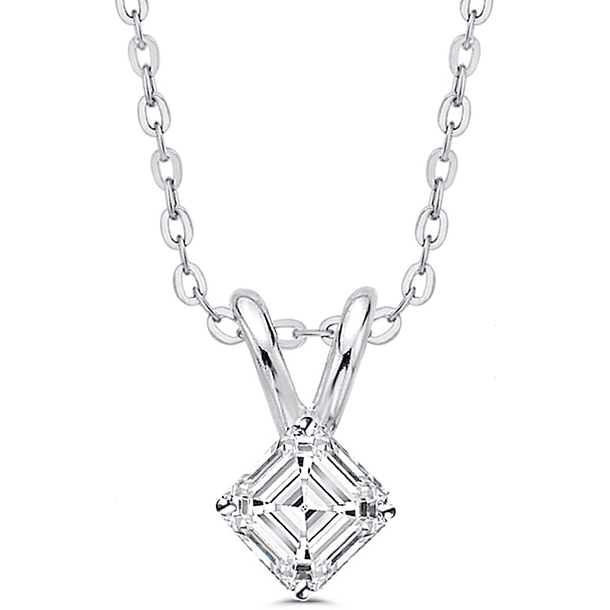 Dije solitario en oro amarillo 14k con amatista sin cadena 