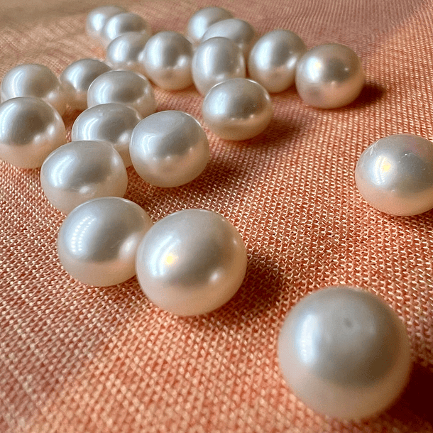 2 Perlas naturales-6x6mm 