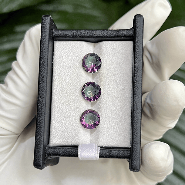 Par de Topacios místicos-1.310ct-8mm 