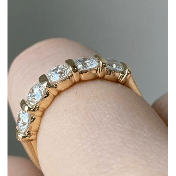 Anillo Media Churumbela T9 Oro Amarillo 14k 