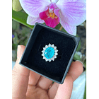 Anillo lady di con Turmalina Paraíba talla 7¾ en oro blanco de 14k  2