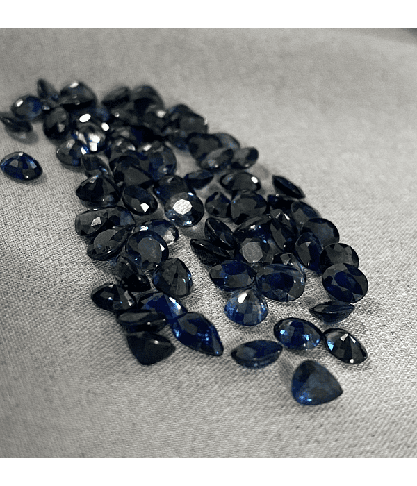Zafiro Australiano azul-de 0.600ct a 0.420ct-de 5.8x3.8 a 5x4mm