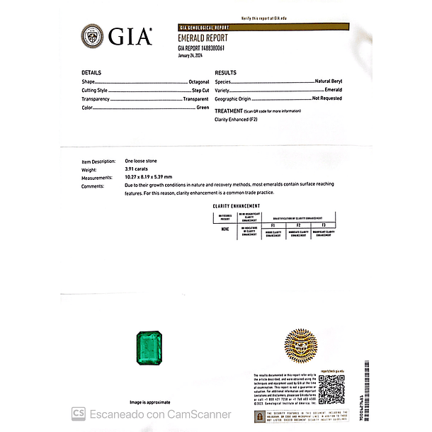 Esmeralda certificada GIA-3.91ct-10.27x8.19x5.39mm 4