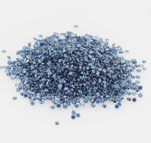 Moissanita azul rey-0.032ct-2mm
