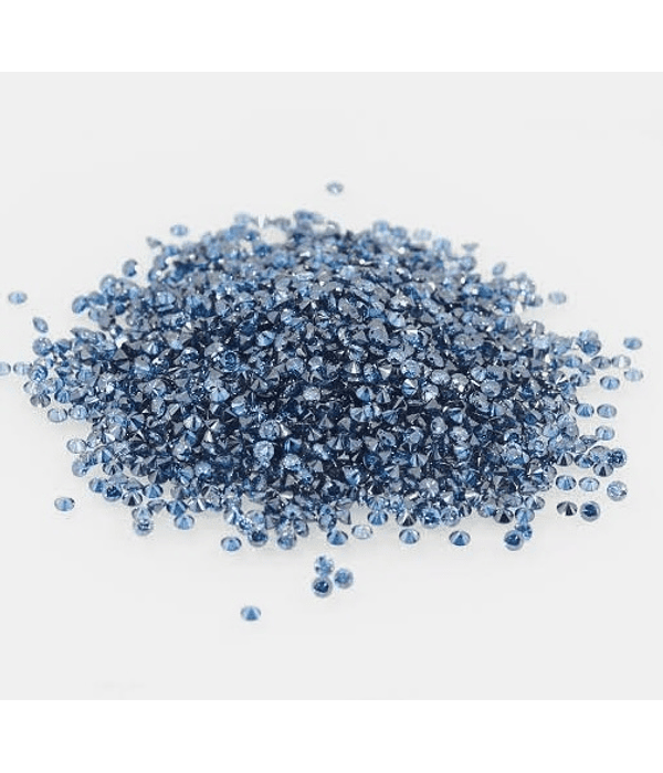 Moissanita azul rey-0.032ct-2mm