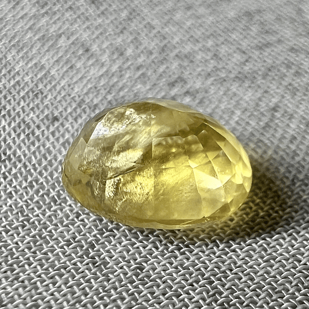 Zafiro amarillo de Sri Lanka-1.355ct-6.9x5.2x3.8mm 4