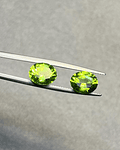 Par de Peridotos pakistaní-5.96ct-10x8x5.3mm