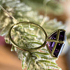 Anillo en oro amarillo de 14k con Amatista morada 2