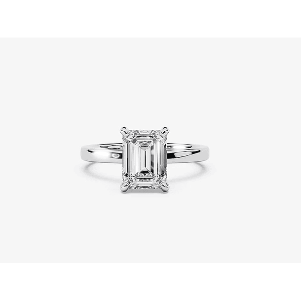 Anillo solitario en oro de 10k con moissanita corte octágono de 10x8mm talla 10.5 