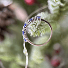 Anillo media churumbella en oro blanco de 14k  3