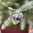 Anillo media churumbella en oro blanco de 14k  4