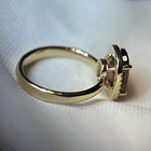 Anillo con Turmalina y diamante natural en oro amarillo de 14k 3