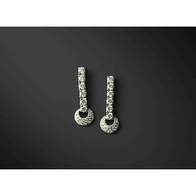 Aretes en platino con diamantes de laboratorio