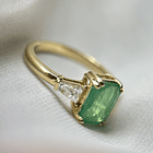 Anillo con Esmeralda octágono y diamantes de laboratorio  4