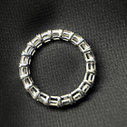 Anillo churumbella con diamantes en oro blanco de 14k 4