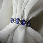 Anillo media churumbella en oro blanco de 14k  2