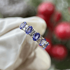 Anillo media churumbella en oro blanco de 14k  5