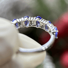 Anillo media churumbella en oro blanco de 14k  6