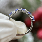 Anillo media churumbella en oro blanco de 14k  7