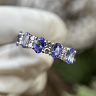 Anillo media churumbella en oro blanco de 14k  1