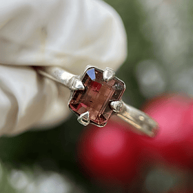 Anillo en plata con Turmalina 