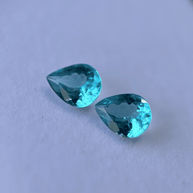 Par de Apatito color Paraíba-1.66ct y 1.50ct-8.94x6.93x4.33 y 9.03x6.86x3.93mm
